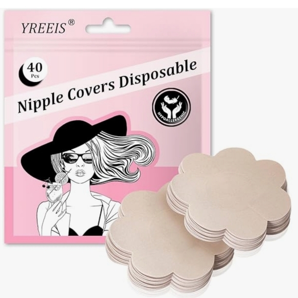 YREEIS Disposable Satin Petal Nipple Covers - Picture 1 of 10